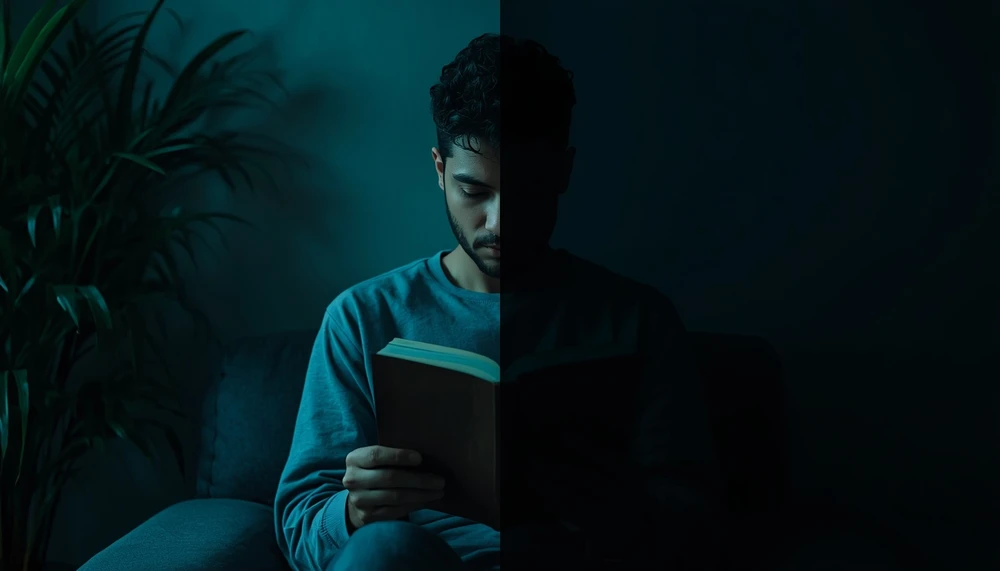 Comparison between healthy escapism through reading and unhealthy escapism through endless scrolling.
