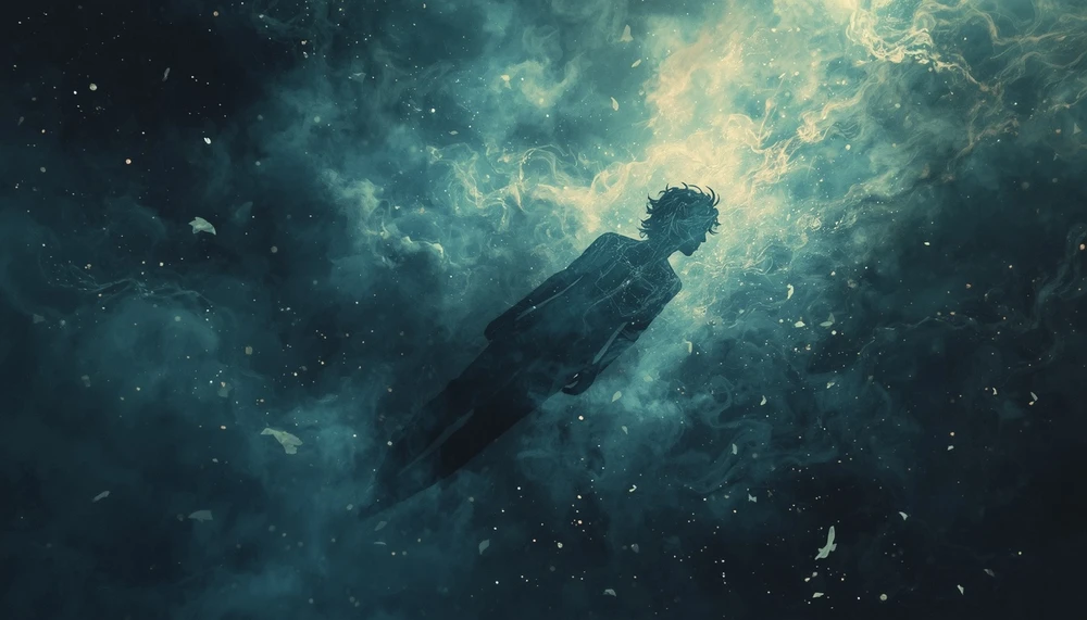 A person escaping into imagination while ignoring real-life responsibilities.