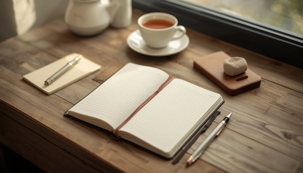 A person writing in a journal, symbolizing self-reflection and finding clarity when feeling lost.