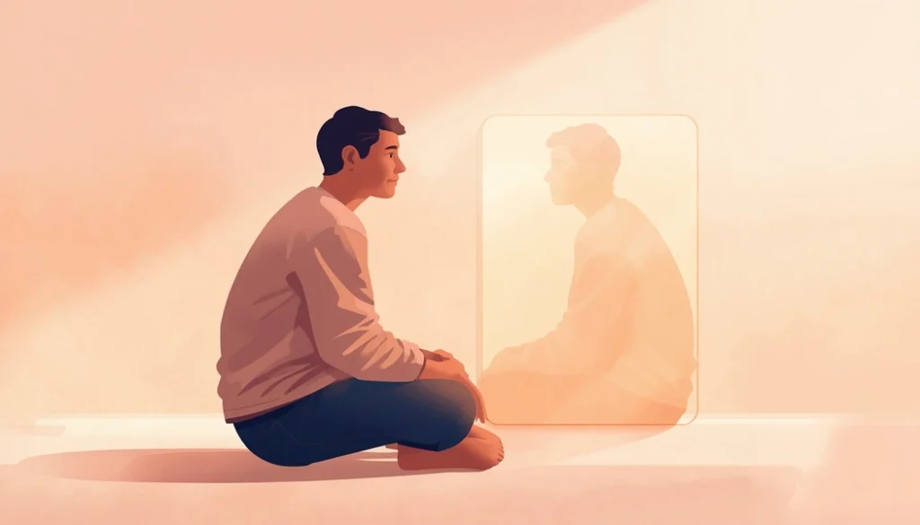 A person showing kindness and compassion toward themselves