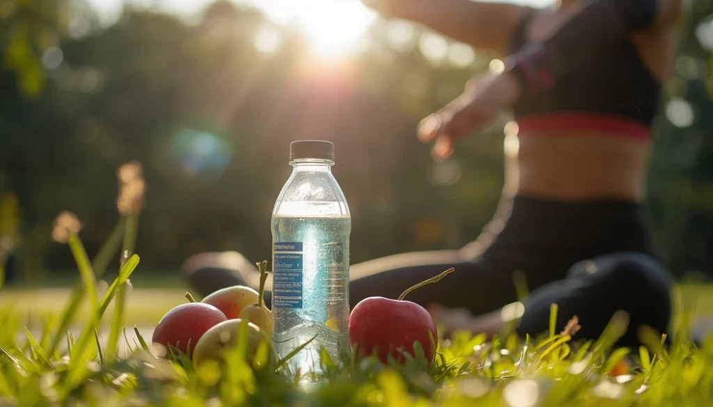 A person exercising outdoors to support both body and mind