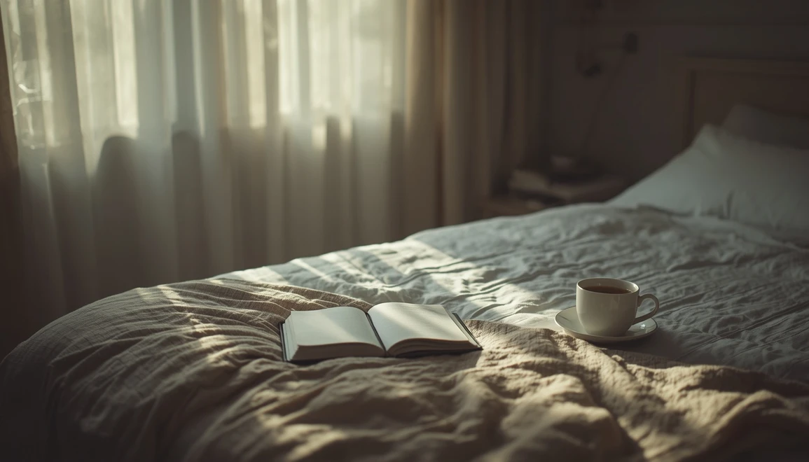 A mentally exhausted person sitting alone in a dim room, feeling emotionally numb and disconnected.